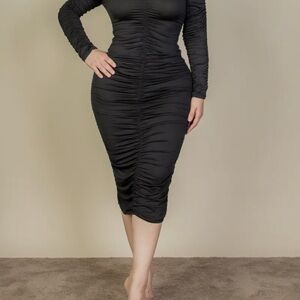 Elegant Black Long Sleeve Dress